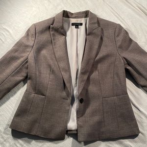 Ann Taylor brown and cream color suit jacket size 10. Front button